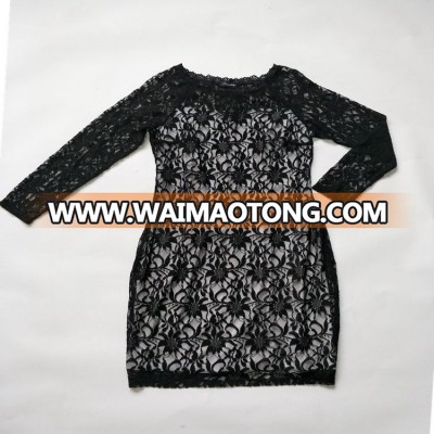 Clothing stock patterns of lace evening dress black navy lace dress